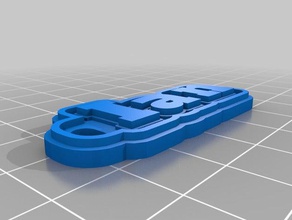 my customized multiline tag ian keychains 3d print model - Mito3D