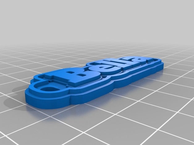 minha personalizado de várias linhas tag bella chaveiros 3D print model - Mito3D