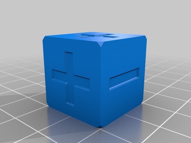 dice + - customized 3D print model - Mito3D