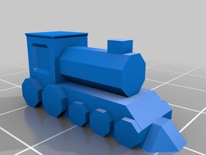 low poly locomotive train toys & games 3d print model - Mito3D