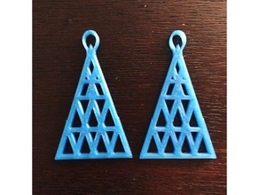 triangle hole earrings earring 3d print model - Mito3D