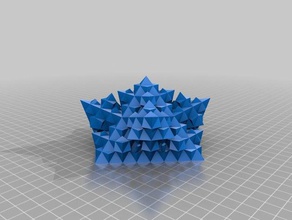 komplex-koch-3d-hohl-Sterne-genial Mathematik der Fraktale Mathe-Kunst 3d print model - Mito3D