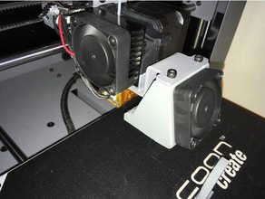 streamliner i3 fan duct low profile lightweight effective cooling 3d printer parts wanhao 3d print model - Mito3D