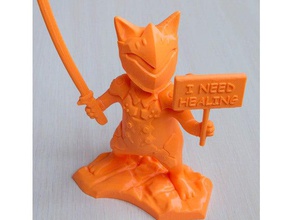 genji gatto segno le creature figurina overwatch 3d print model - Mito3D
