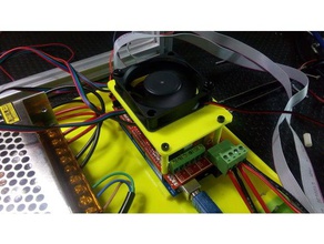 arduino-Rampen 60mm Lüfter montieren 3d-Drucker Teile arduino mega 2560 fan mount 3d print model - Mito3D