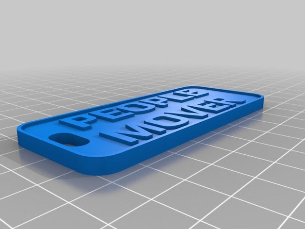 people mover de porte-clés personnalisé 3D print model - Mito3D