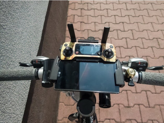 mavic pro remote clamp bike & more r c vehicles bicycle holder control 3D print model - Mito3D