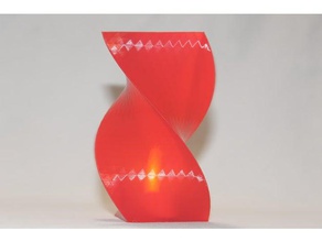 triangle spiral vase household amazing beautiful candle holder cool creative cup faceted flower pit fun lamp lantern light lighting original pot red printing tealight tea 3d print model - Mito3D