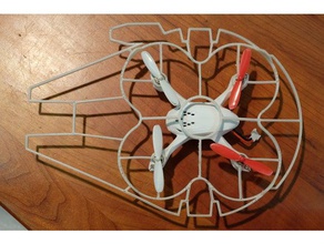 hubsan x4 millennium falcon eingebaut Fahrzeuge Drohne Rahmen star wars 3d print model - Mito3D