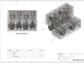 motor v8 de la automoción 3d print model - Mito3D