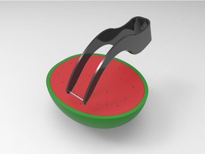 watermelon slicer household 3dprintable 3dprinting 3d printing slash design food fruit fruits house kitchen tool slice sliced tools 3d print model - Mito3D
