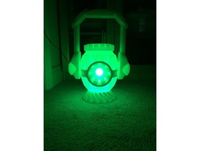 green lantern lanterne batterie variante décor le costume dc universe de la lampe lumière l'éclairage super-héros 3d print model - Mito3D