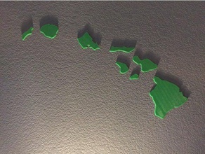 hawaiian islands wall art decor decoration hawaii house household travel 3d print model - Mito3D