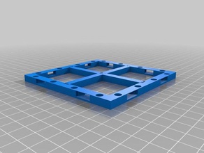 4x4 tile base openforge 20 plain openlock magnetic center supports hobby dnd tiles dungeon 3d print model - Mito3D