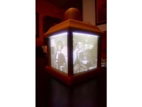 lithophane box decor art decoration home led leds holder light memorial picture pictures frame stand 3d print model - Mito3D