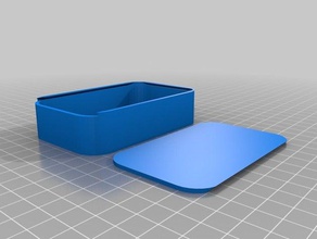 il mio personalizzato parametrico arrotondato scorrevole top box - altoids i contenitori su misura 3d print model - Mito3D