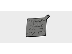 grumpy old geeks keychain keychains 3d print model - Mito3D