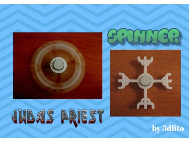 spinner judas priest games 3dlito fidget spiner game heavy juguete logo metal rock toy 3D print model - Mito3D