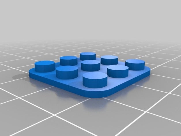 3x3 lego base construction toys customized 3D print model - Mito3D