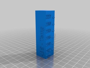 my customized abs temperature calibration tower 3d printing tests 3d print model - Mito3D