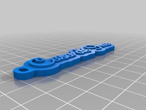 casa ina clicker script keychains customized 3d print model - Mito3D