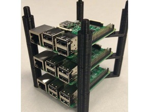 raspberry pi stacking tray computer 2 3 case rpi camera stackable 3d print model - Mito3D