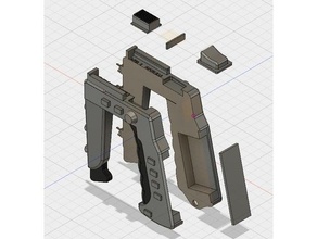 uzay 1999 şok silahı v2 sahne blaster cosplay prop boşluk 3d print model - Mito3D