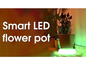 smart led pot de fleurs stand l'art interactif arduino la fleur jardin bande lumière 3d print model - Mito3D