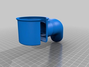 wall drilling adapter vacuum cleaner parts 3d print model - Mito3D