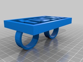 mi personalizados palabra ringsx los anillos personalizado 3d print model - Mito3D