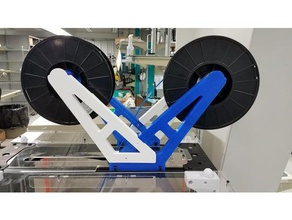 taz 6 dual spool titular Impressora 3d acessórios extrusora de dupla filamento lulzbot sobrecarga 3d print model - Mito3D