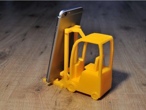 forklift phone stand mobile holder iphone smartphone 3d print model - Mito3D