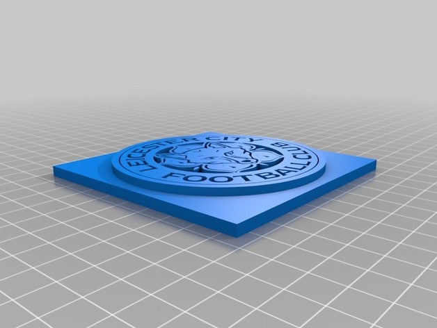 leicester city fc escudo - La impresión en 3d de la ciudad fútbol equipo vardy 3D print model - Mito3D