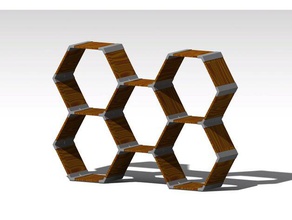 modulaire hexagone fourniture décor abeille 3d print model - Mito3D