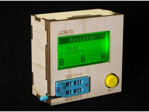 plywood case lcr-t3 component tester lasercut electronics transistor 3d print model - Mito3D