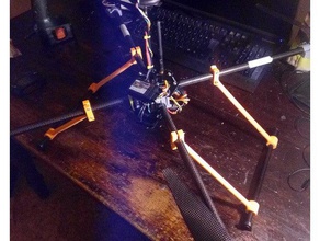 turnigy talon quadcopter pernas de trens pouso hobby 14mm trem perna 3d print model - Mito3D