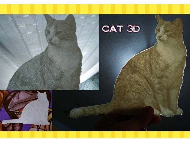 lithophane cat art 3dlito gato litofania relief relieve 3D print model - Mito3D