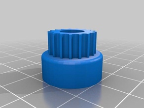 my customized parametric pulley - lots tooth profiles 17z profile 13 8mm 3d printer parts 3d print model - Mito3D