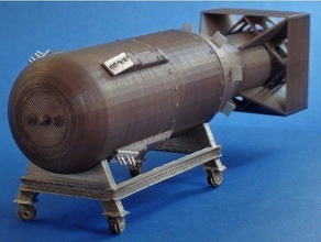 de la bombe atomique multi-pièce miniature le conteneur petit garçon 3d print model - Mito3D