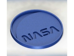 interstellar nasa worm logo - coaster kitchen & dining coasters cup holder space 3d print model - Mito3D