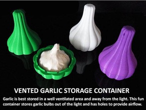 vented garlic storage container kitchen & dining bulb cook cooking garli cloves clove pot gift handy holder household kepper mom moms day mothers organisation organization pantry practical present preserve 3d print model - Mito3D