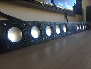 modular 3d printable sound bar center speaker audio music soundbar stereo 3d print model - Mito3D