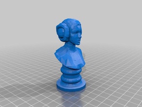 princess leia bust people star wars statue 3d print model - Mito3D