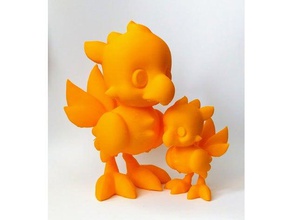 chibi chocobo creatures animal bird fantasy ffxiv final gaming 3d print model - Mito3D