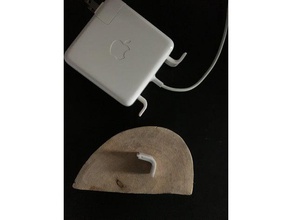 macbook pro charger clip - single piece computer 3d print model - Mito3D