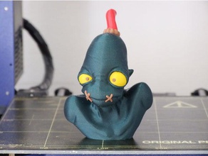 abe bust multi-material creatures dual extrusion exodus multi-color oddworld odyssey 3d print model - Mito3D