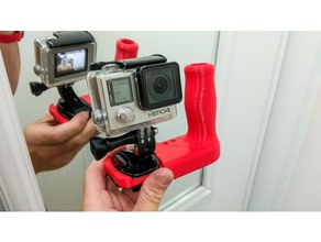Doppel-gopro Tauchen behandeln Kamera bar gopro mount Griff scuba scuba-Tauchen Unterwasser 3d print model - Mito3D