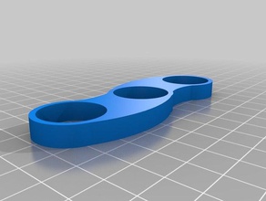 curved 2 prong fidget spinner 3d printing 3d print model - Mito3D