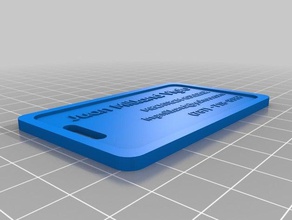 juan milland bag tag household customized 3d print model - Mito3D