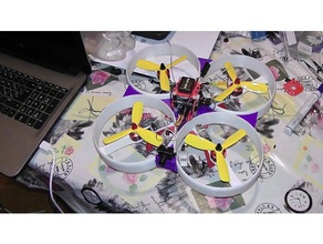 ductquad r c vehicles ducted drone fan miniquad quadcopter frame 3d print model - Mito3D